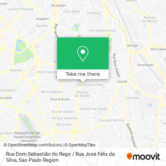 Mapa Rua Dom Sebastião do Rego / Rua José Félix da Silva