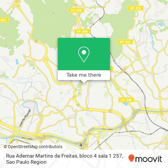 Mapa Rua Ademar Martins de Freitas, bloco 4 sala 1 257