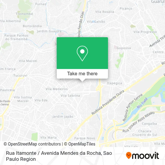 Rua Itamonte / Avenida Mendes da Rocha map