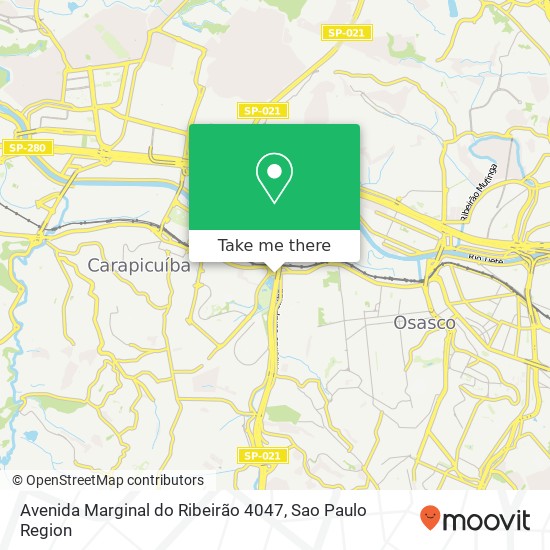 Avenida Marginal do Ribeirão 4047 map