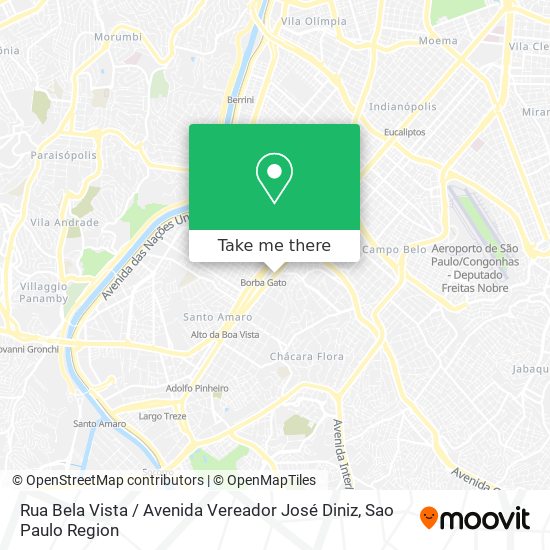Rua Bela Vista / Avenida Vereador José Diniz map