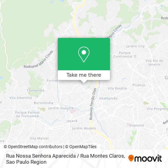 Rua Nossa Senhora Aparecida / Rua Montes Claros map