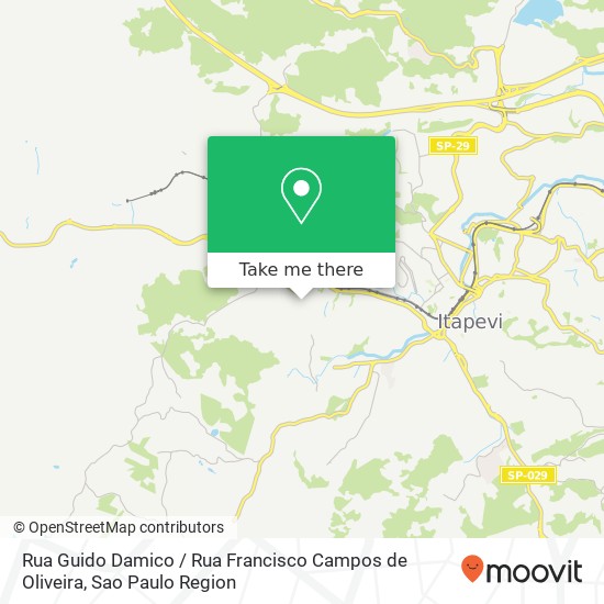 Mapa Rua Guido Damico / Rua Francisco Campos de Oliveira