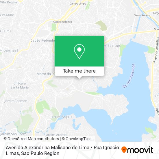 Mapa Avenida Alexandrina Malisano de Lima / Rua Ignácio Limas