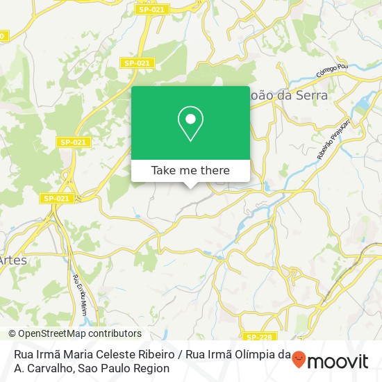 Rua Irmã Maria Celeste Ribeiro / Rua Irmã Olímpia da A. Carvalho map