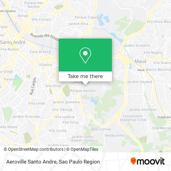 Mapa Aeroville Santo Andre