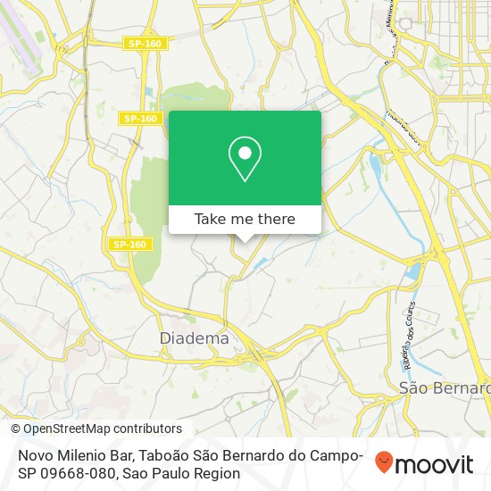 Novo Milenio Bar, Taboão São Bernardo do Campo-SP 09668-080 map