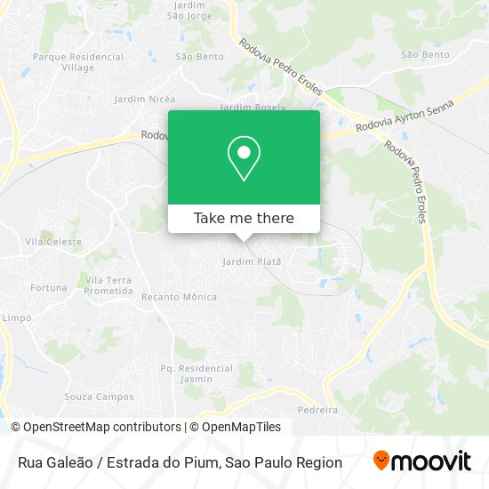 Rua Galeão / Estrada do Pium map
