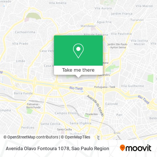 Mapa Avenida Olavo Fontoura 1078