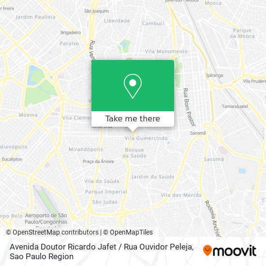 Mapa Avenida Doutor Ricardo Jafet / Rua Ouvidor Peleja