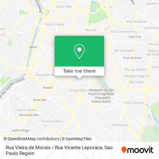 Rua Vieira de Morais / Rua Vicente Leporace map