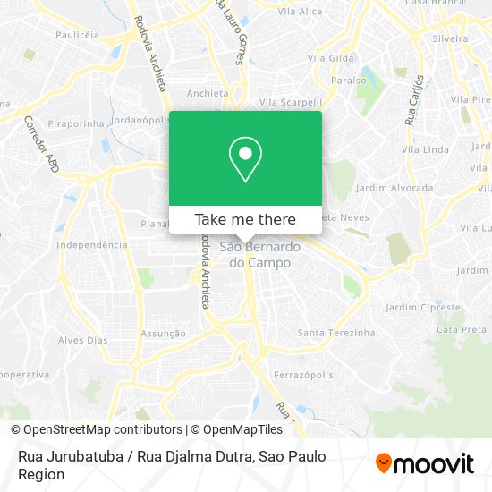 Mapa Rua Jurubatuba / Rua Djalma Dutra