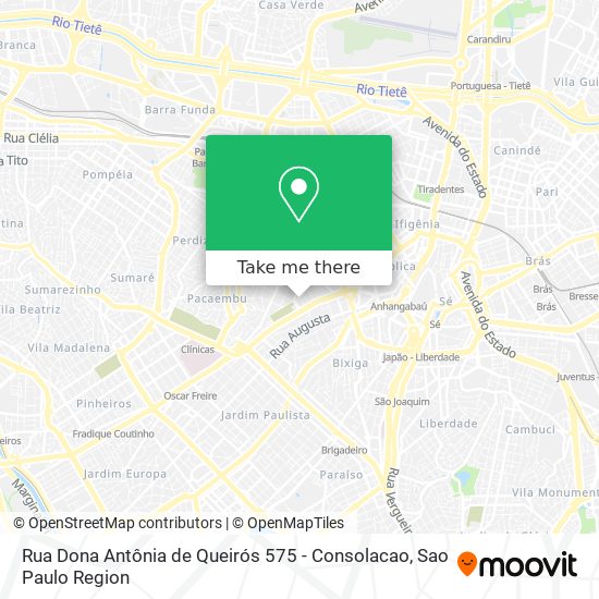 Rua Dona Antônia de Queirós 575 - Consolacao map