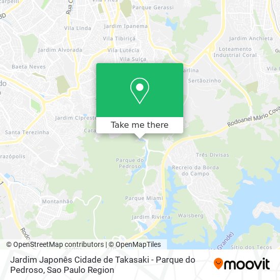 Jardim Japonês Cidade de Takasaki - Parque do Pedroso map
