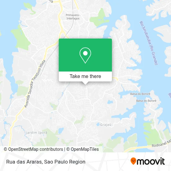 Rua das Araras map
