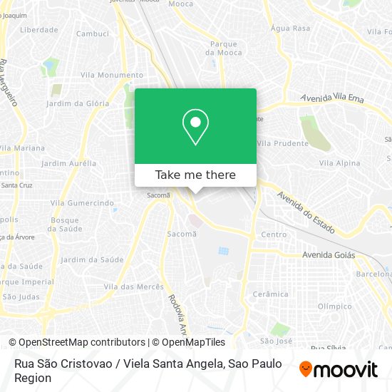 Mapa Rua São Cristovao / Viela Santa Angela