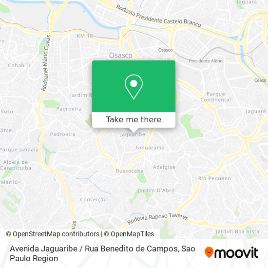 Avenida Jaguaribe / Rua Benedito de Campos map