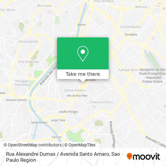 Mapa Rua Alexandre Dumas / Avenida Santo Amaro