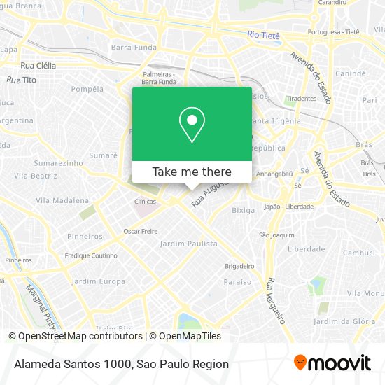 Mapa Alameda Santos 1000