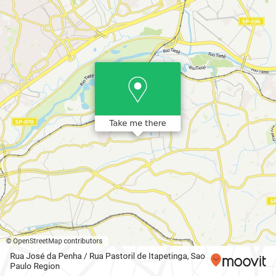 Rua José da Penha / Rua Pastoril de Itapetinga map