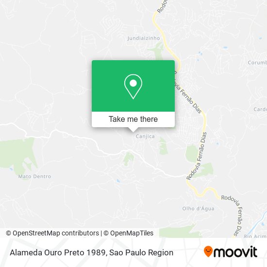 Mapa Alameda Ouro Preto 1989