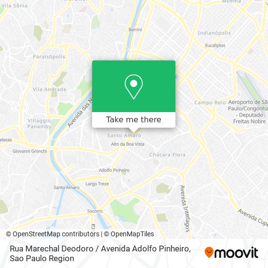 Mapa Rua Marechal Deodoro / Avenida Adolfo Pinheiro