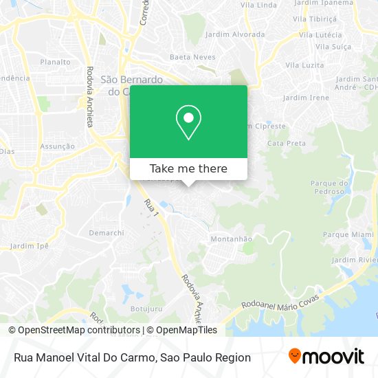 Mapa Rua Manoel Vital Do Carmo