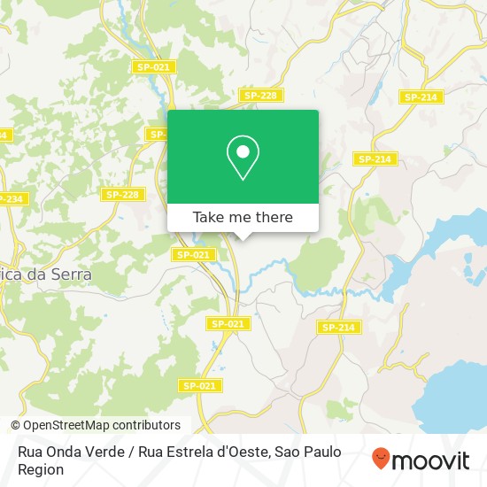 Mapa Rua Onda Verde / Rua Estrela d'Oeste