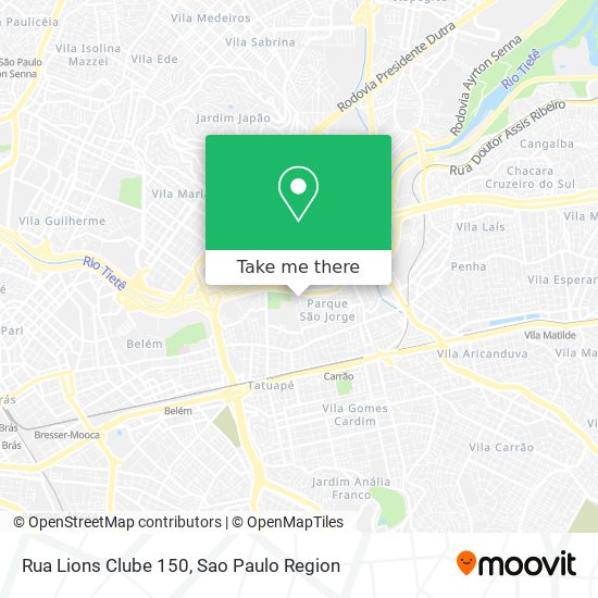 Rua Lions Clube 150 map