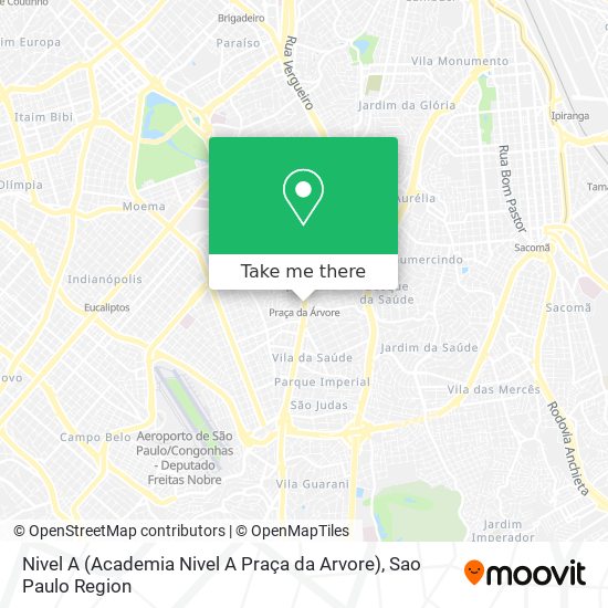 Mapa Nivel A (Academia Nivel A Praça da Arvore)