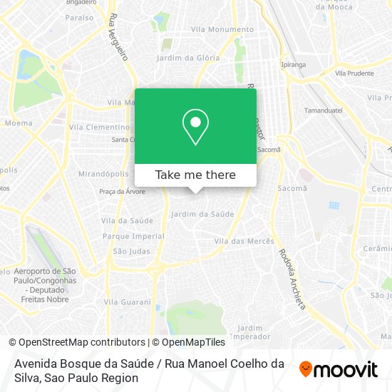 Avenida Bosque da Saúde / Rua Manoel Coelho da Silva map