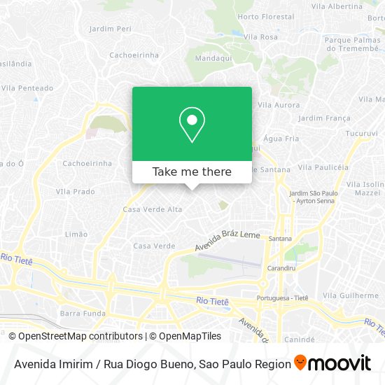 Avenida Imirim / Rua Diogo Bueno map