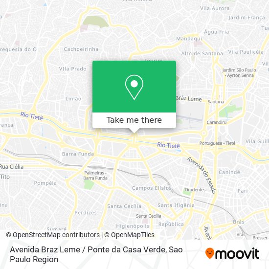 Avenida Braz Leme / Ponte da Casa Verde map