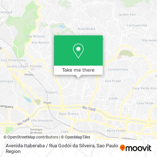 Avenida Itaberaba / Rua Godói da Silveira map