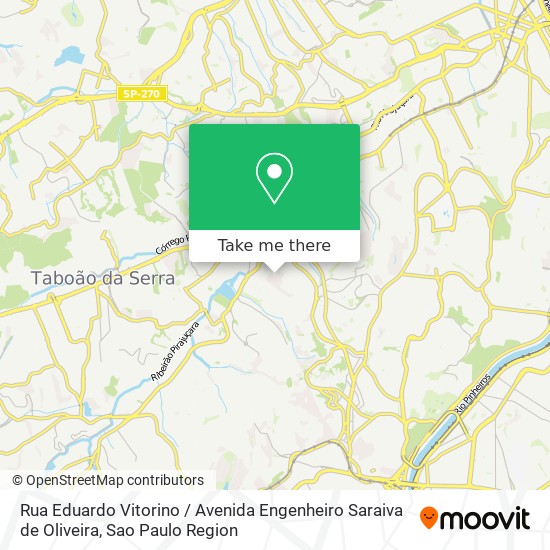 Mapa Rua Eduardo Vitorino / Avenida Engenheiro Saraiva de Oliveira