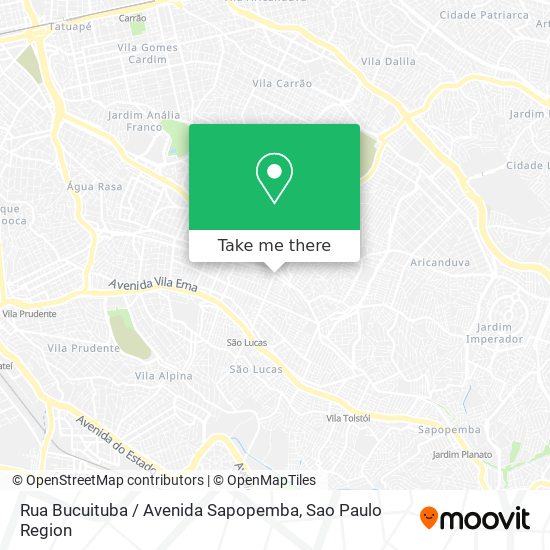 Rua Bucuituba / Avenida Sapopemba map