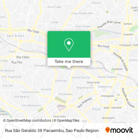 Rua São Geraldo 38 Pacaembu map