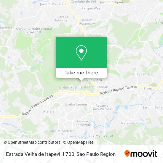 Estrada Velha de Itapevi II 700 map
