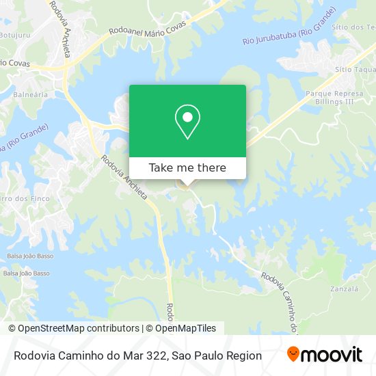 Rodovia Caminho do Mar 322 map