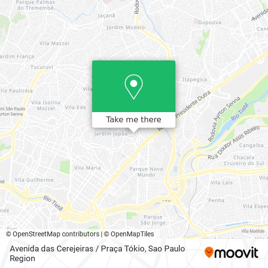 Avenida das Cerejeiras / Praça Tókio map