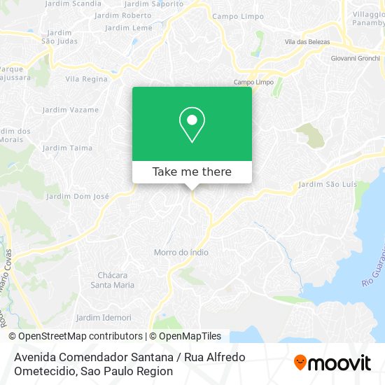 Mapa Avenida Comendador Santana / Rua Alfredo Ometecidio