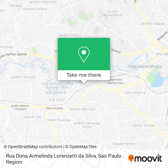 Mapa Rua Dona Armelinda Lorenzetti da Silva