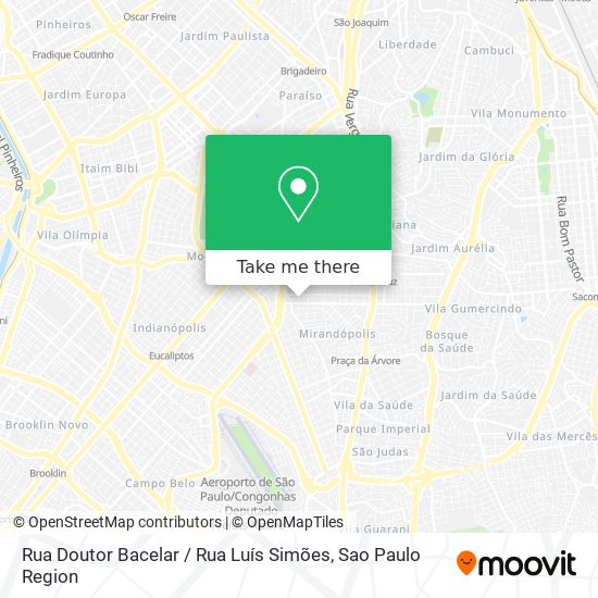 Mapa Rua Doutor Bacelar / Rua Luís Simões