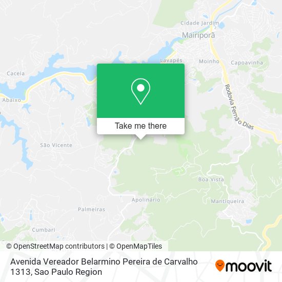 Avenida Vereador Belarmino Pereira de Carvalho 1313 map