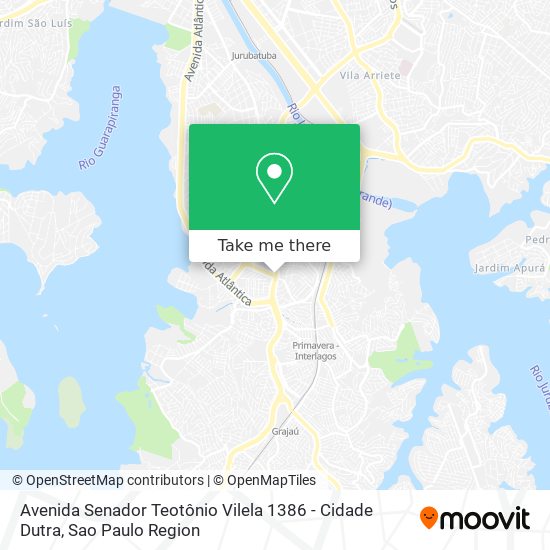 Mapa Avenida Senador Teotônio Vilela 1386 - Cidade Dutra