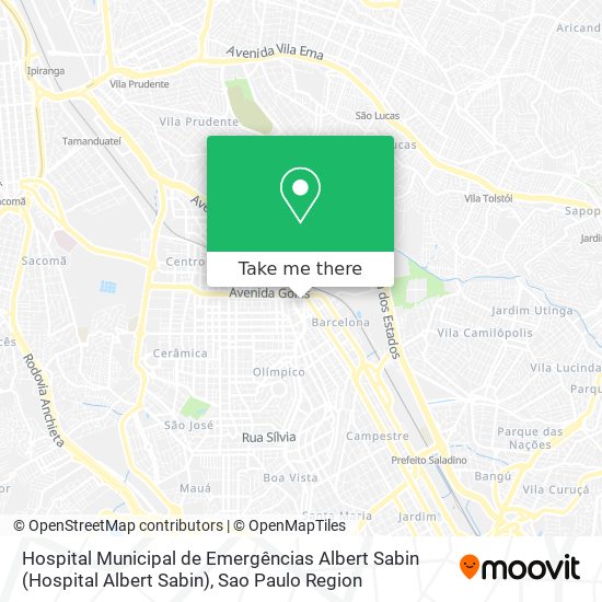 Hospital Municipal de Emergências Albert Sabin (Hospital Albert Sabin) map