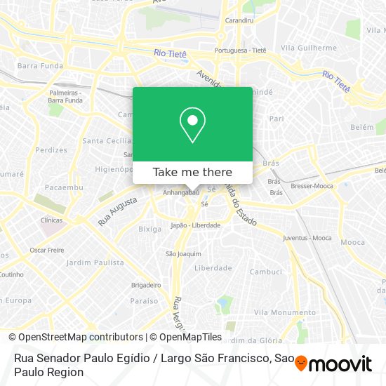 Rua Senador Paulo Egídio / Largo São Francisco map