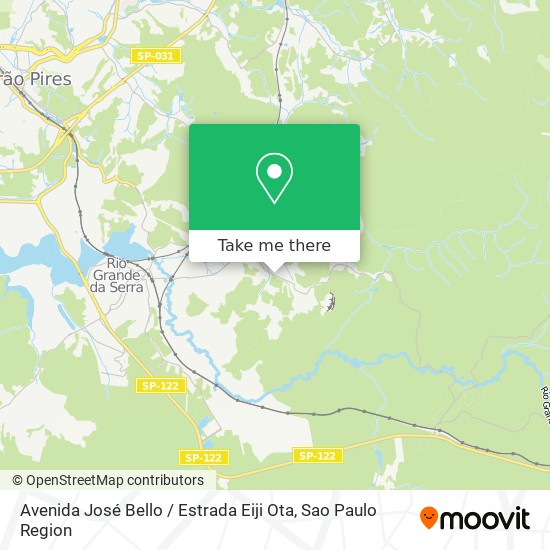 Mapa Avenida José Bello / Estrada Eiji Ota