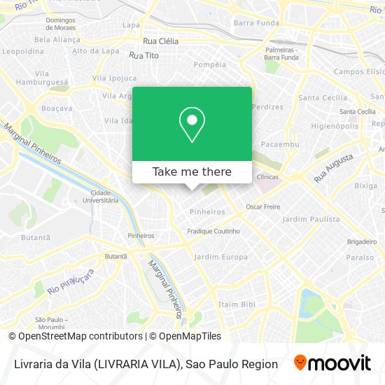 Mapa Livraria da Vila (LIVRARIA VILA)