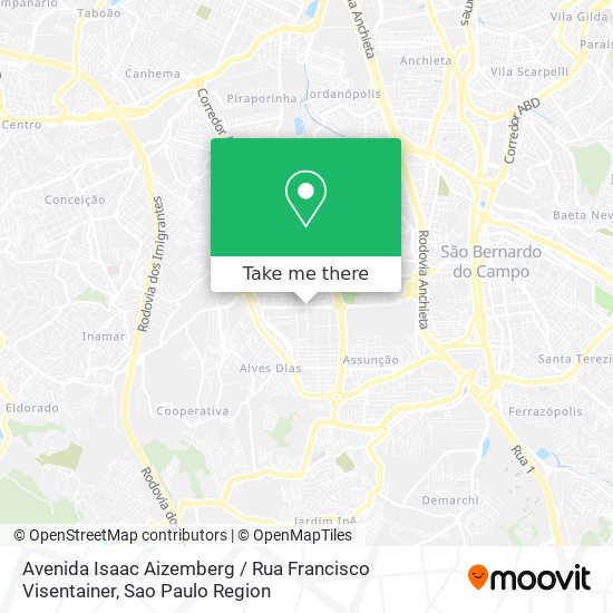 Mapa Avenida Isaac Aizemberg / Rua Francisco Visentainer